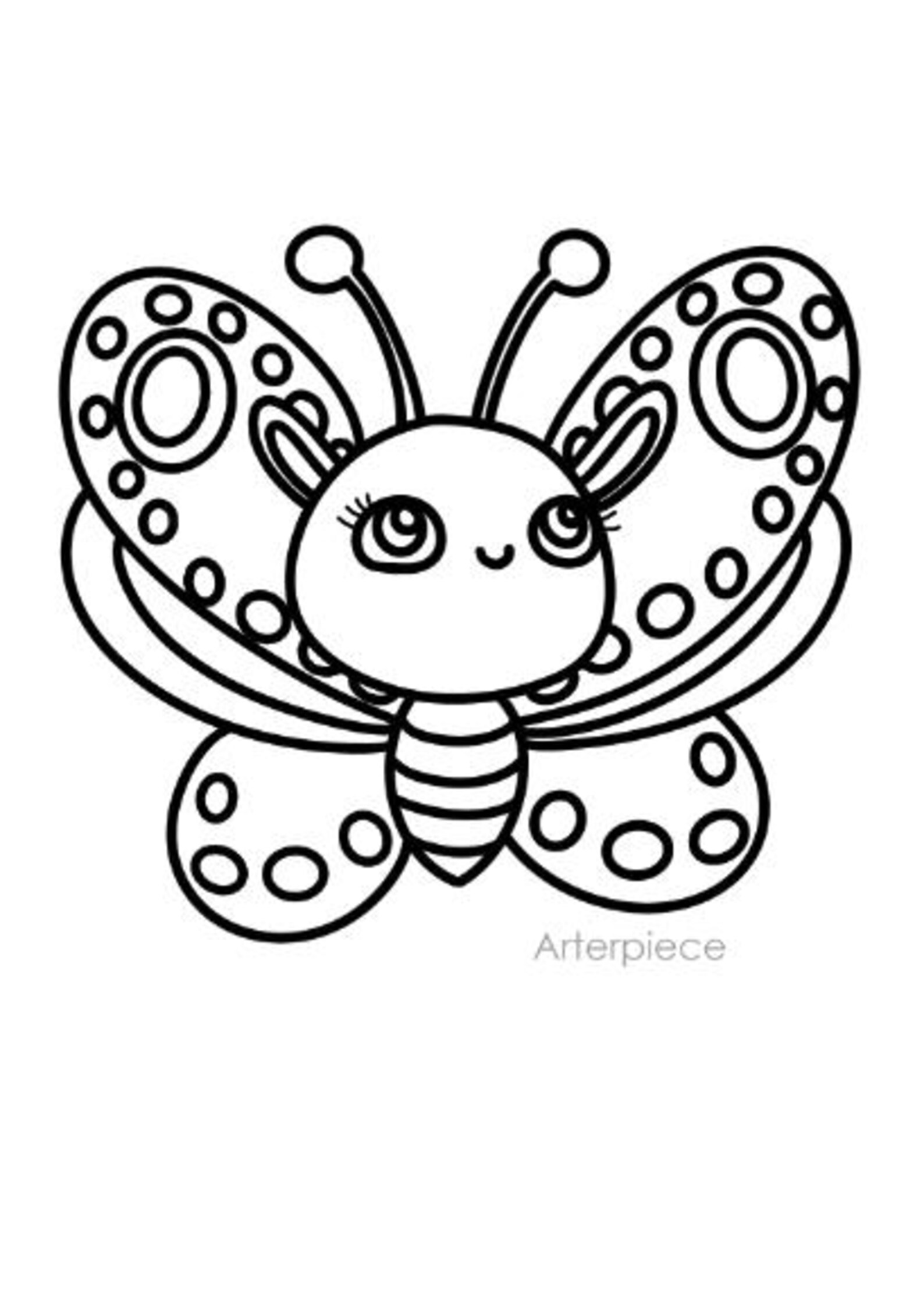 Super Cute Cartoon Characters Printable Coloring Pages for Kids A4