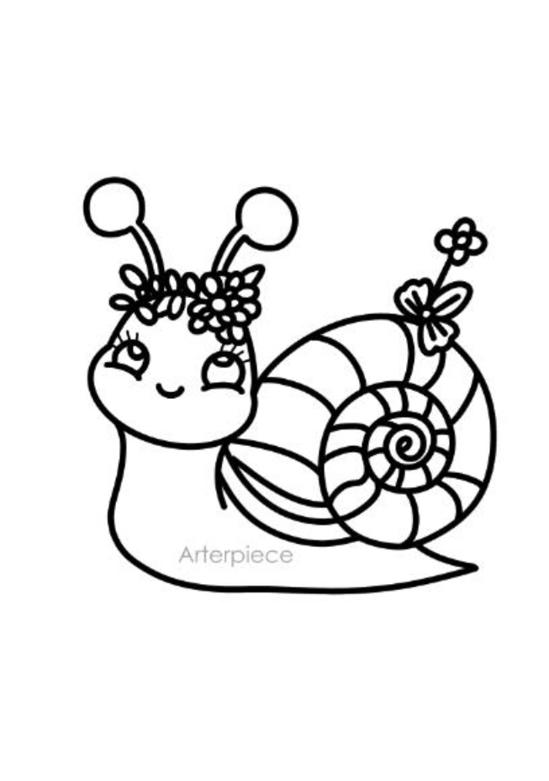 Super Cute Cartoon Characters Printable Coloring Pages for Kids A4