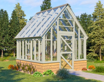 10x10 Greenhouse Plans for Garden Beds | DIY Backyard Design Featuring Wood Frame