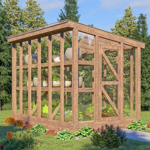 DIY Greenhouse Plans with Garden Shelves