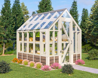Greenhouse Plans with Shelves | DIY 8x10 Garden Design for Backyard