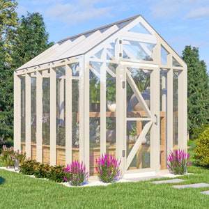 Small 8x10 Greenhouse Plans With Garden shelves
