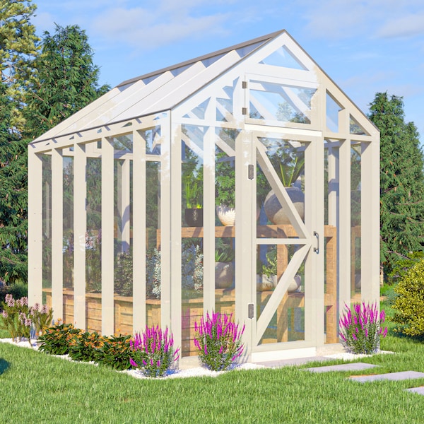 Greenhouse Plans 8x10 Etsy