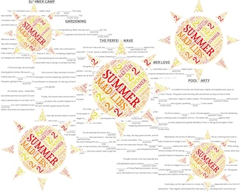 Summer Mad Libs Collection 2, Party Games, Digital Download