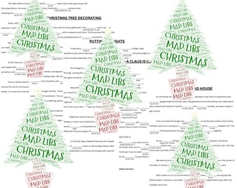 Christmas Mad Libs Collection, Party Games, Digital Download