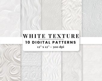 White Texture Seamless Digital Paper Repeating Printable Pattern Fabric & Commercial Use PNG