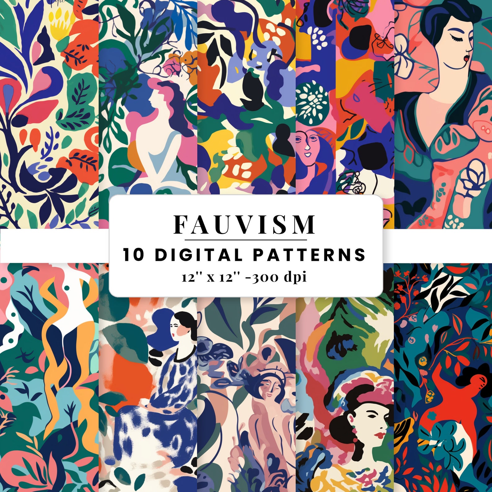 Fauvism Digital Seamless Prints Matisse Digital Scrapbook Paper Art ...