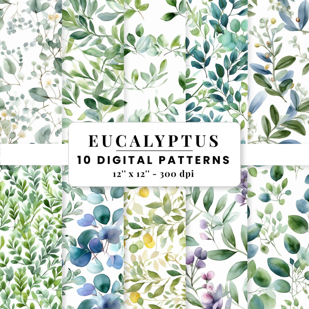 Eucalyptus Australian Digital Seamless Prints Eucalyptus Digital