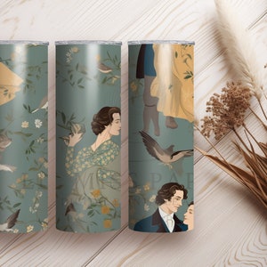 Bridgerton Tumbler Seamless Digital Pattern, Png, Regency, Sublimation 20oz Skinny Tumbler, Wrap Design, Instant Download, Gift