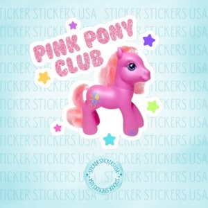 Pink Pony Club Toy Pony Sticker – Large 6&quot; Glossy Vinyl Decal | Chappell Roan Fan Art Sticker for Laptop, Water Bottle & More