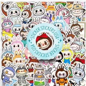 Labubu Sticker Pack – 20 Unique Water-Resistant Stickers | Kawaii Vinyl Stickers for Collectors & Cute Journal Decor