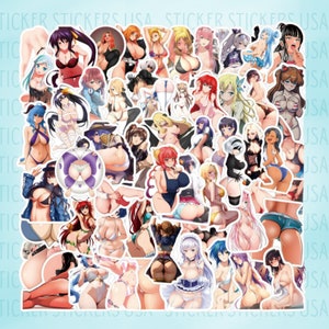 18+ Anime-Inspired Sexy Girls Sticker Pack – 20-Piece Random Vinyl Set | NSFW Fan Art Stickers for Laptop, Water Bottle & More