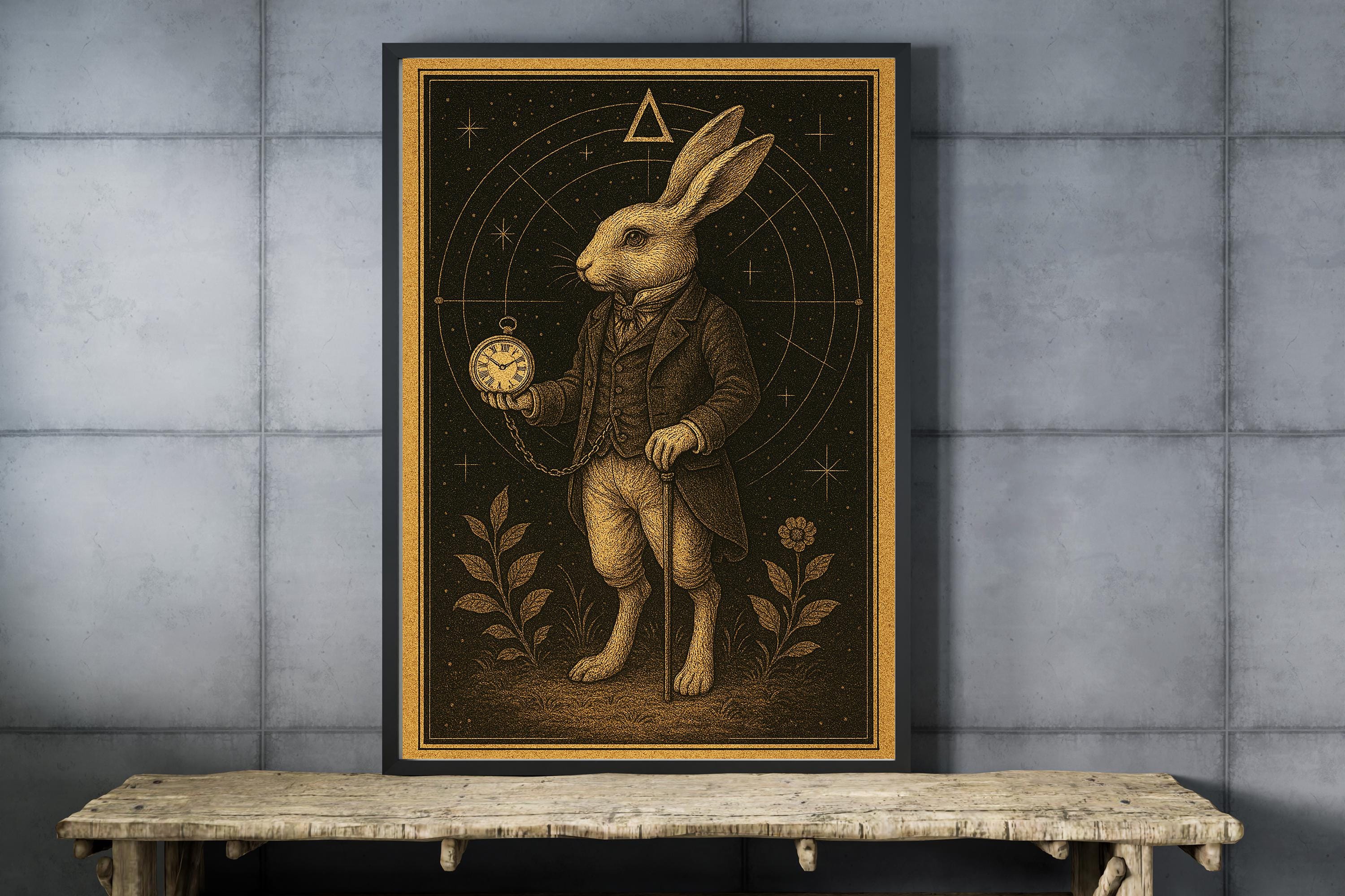 Esoteric White Rabbit Illustration – Alice in Wonderland Alchemical ...