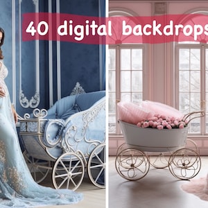 Maternity Digital Backdrop Collection: 40 High-Quality Backdrops for Maternity Photography