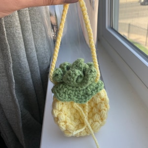 Crochet pineapple pouch