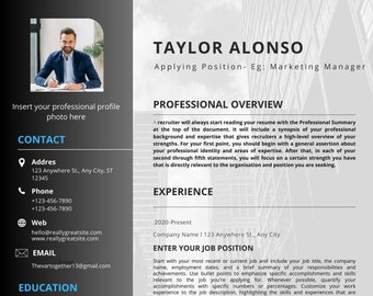 Timeless Sophistication, an easy printable and editable professional and classic resume template