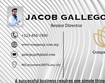 The Essential Business Card, an easy printable and editable professional business card template