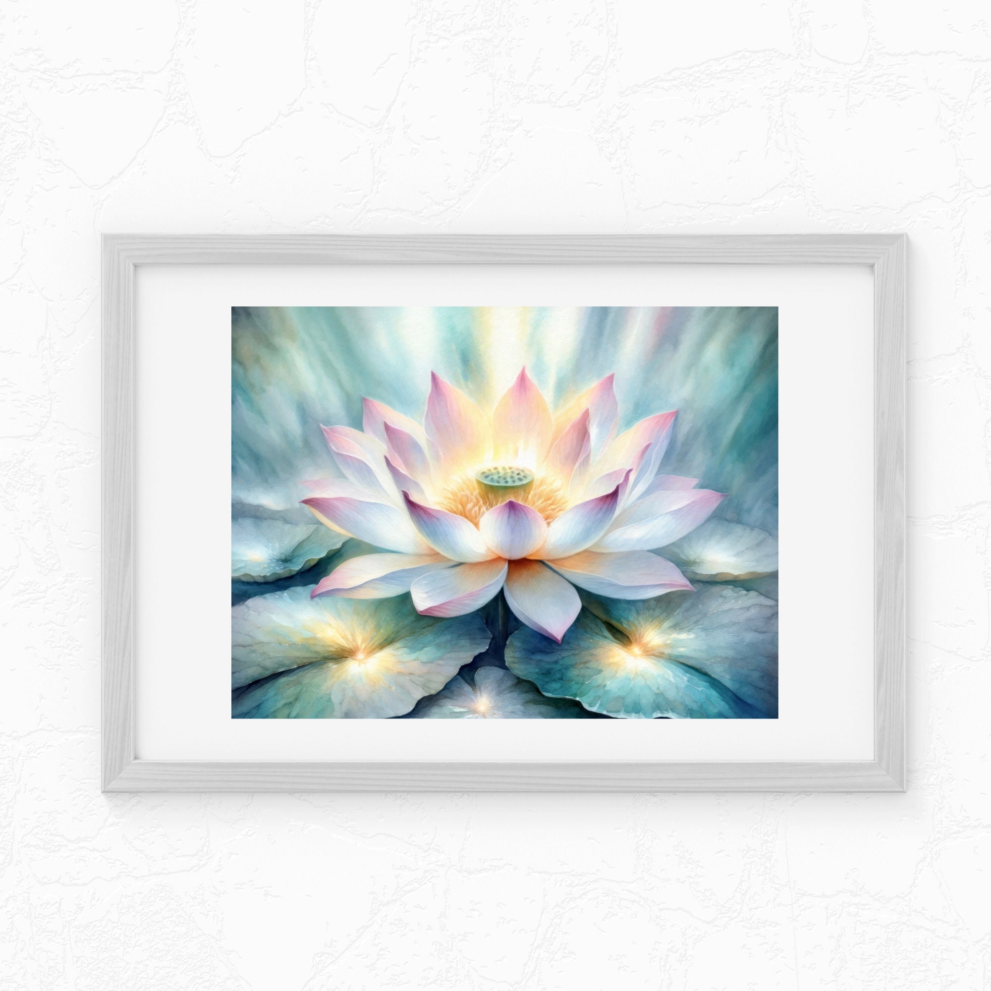Lotus Flower Wall Art Spiritual Lotus Print Nelumbo Spiritual