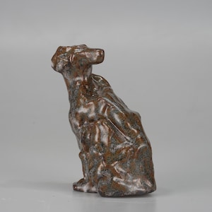 Handmade Abstract Dog Sculpture - Ceramic Modernist Art, Mid-Century Decor, Pet Lover Gift, Minimalist Ceramic Statue