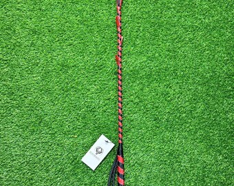 Fusta de montar de cuero hecha a mano con mango forrado - 71 cm, regalo para ella