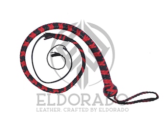Handmade Cowhide Leather Bullwhip: Equestrian Flogger, Solid Handle