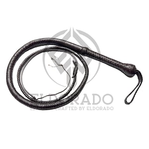 Cow Hide Leather Bullwhip Indiana Jones Style: Heavy Duty 16 Plaits, 4-16 Feet