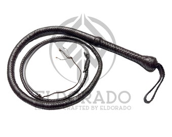 Rindsleder Bullwhip Indiana Jones Style: Heavyduty 16 zögerlich geflochten, 12-45 Fuß