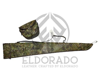 Leather Shotgun Slip Case | Camouflage Hunting Rifle Cover, 52 Inches