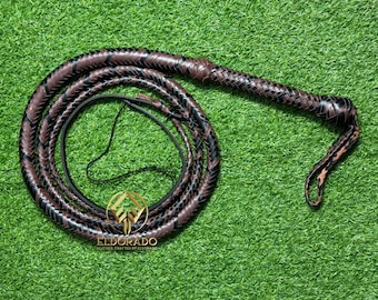 4 ft and 24 ft ,16 plait Handmade Cowhide Leather Bullwhip Indiana Jones Style