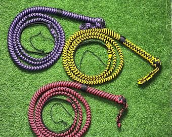Handmade Nylon Para Cord Bullwhip, Australian Style, Shot Loaded