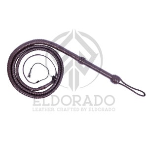 Indiana Jones Leather Bull Whip 8 Feet to 10 Feet in 8 Plaits Brown whip Equestrian Cowhide Cowboy loud