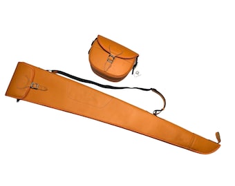 Estuche para rifle/bolsa para escopeta de caza de cuero de vaca hecho a mano