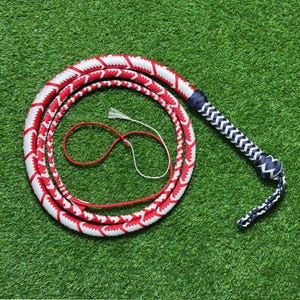 &quot;Heavyduty Nylon Bullwhip aus Paracord: &quot;&quot;Schussgeladen&quot;&quot; , 12 Zöpfe.&quot;