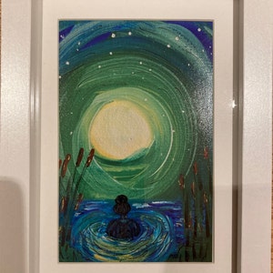 Original Kunstwerk gerahmt