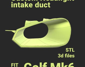 Conducto de admisión de aire para faros delanteros del Volkswagen Golf 6 (Mk6, VI)