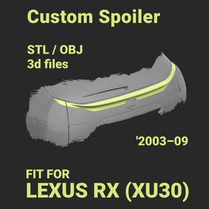 For Lexus RX (XU30 &#39;2003–09) Custom Spolier Rear Wing