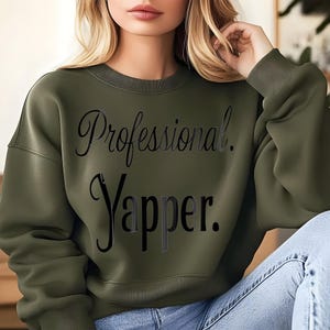 Professional Yapper Sarcastic SVG: Funny Teen Shirt Design (Digital File)