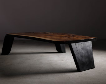 EM102 - Walnut Coffee Table | Brutalist | Modern | Sculptural