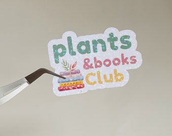 Books and Plants Club Holographic Vinyl Sticker