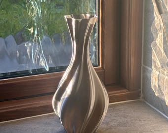 3D Printed Twisted Vase | Modern Decorative Vase for Home Decor: Unique Modern Home Decor Gift, Minimalist Centerpiece, Housewarming Gift