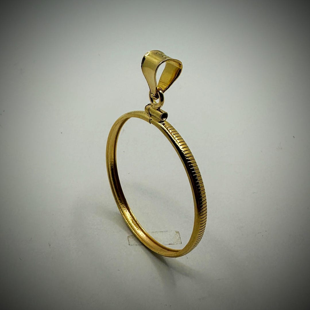 British Penny Yellow Gold-filled Coin Edge Bezel - Jewellery Finding - Etsy