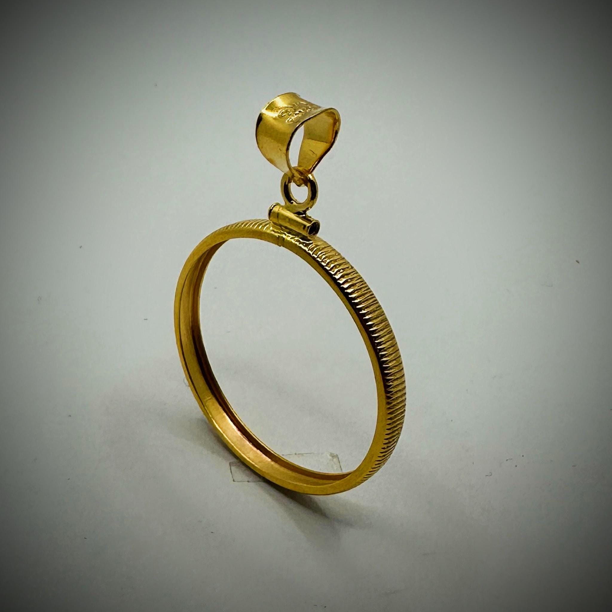 British Florin Yellow Gold-filled Coin Edge Bezel - Jewellery Finding ...