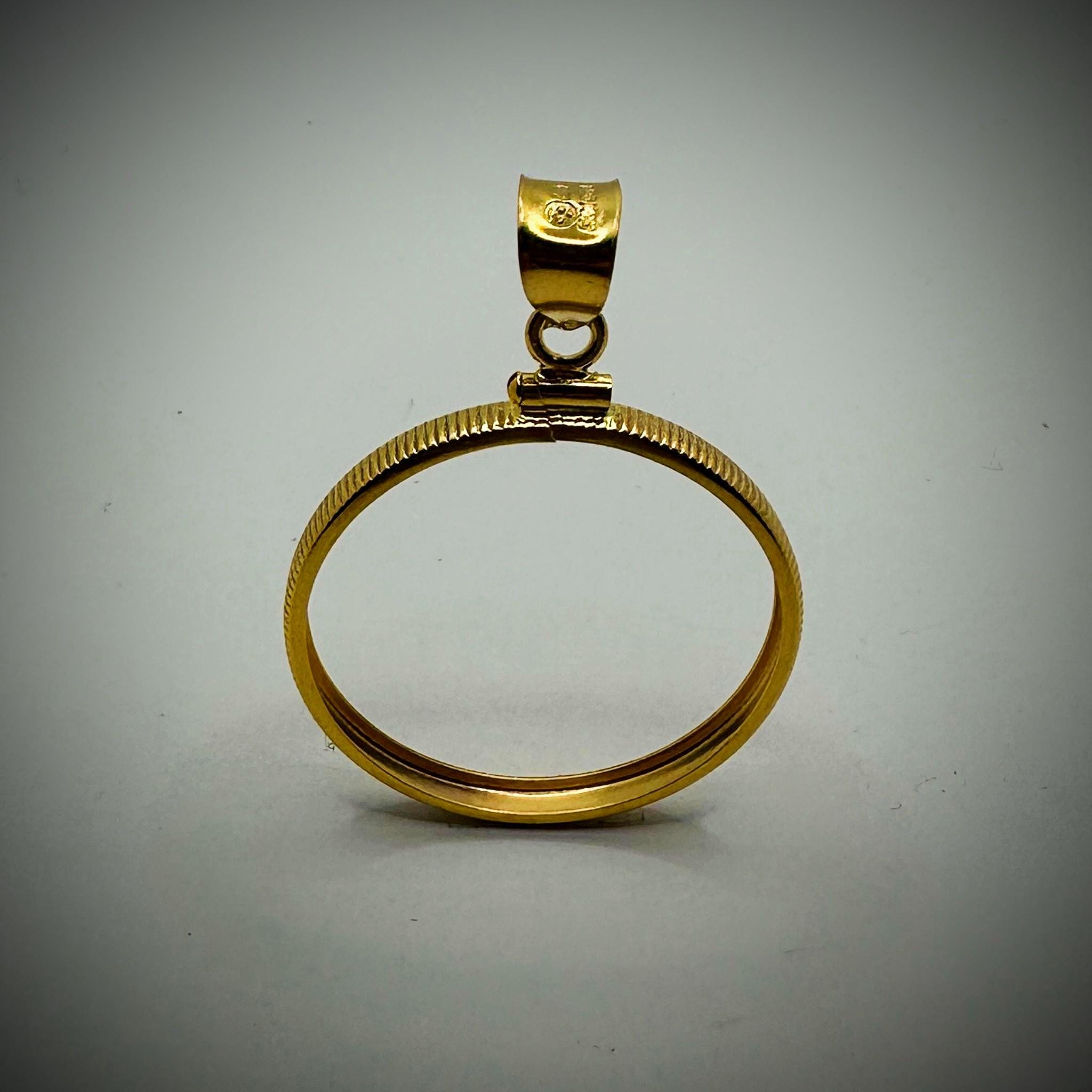 British Crown Yellow Gold-filled Coin Edge Bezel - Jewellery Finding - Etsy