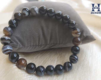 Natural Sulemani Hakik Stretchy Bracelet | Protection & Energy Crystal | Natural Healing Stone for gift
