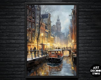 Dutch cities vintage | Artistic Wall Decor | Original Vintage Art | Digital Download | Printable Art