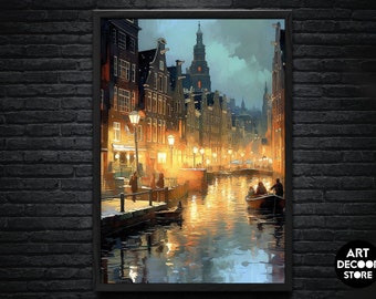 Dutch cities vintage | Artistic Wall Decor | Original Vintage Art | Digital Download | Printable Art