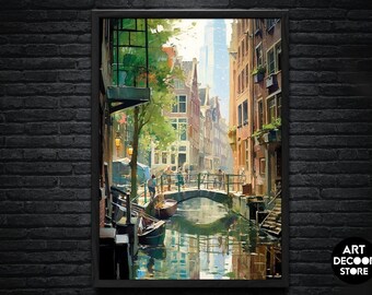 Dutch cities vintage | Artistic Wall Decor | Original Vintage Art | Digital Download | Printable Art