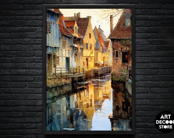 Dutch cities vintage | Artistic Wall Decor | Original Vintage Art | Digital Download | Printable Art