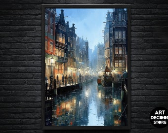 Dutch cities vintage | Artistic Wall Decor | Original Vintage Art | Digital Download | Printable Art
