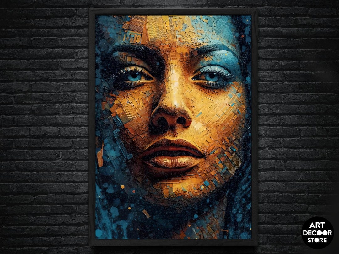 Artistic Original Wall Art Abstract Portrait Art Artistic Wall Decor